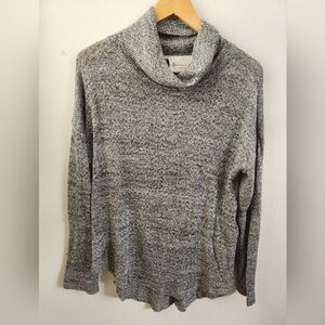 Two by Vince Camuto‎ Heather Gray Metallic Women's Knit Cowl Neck Sweater Large